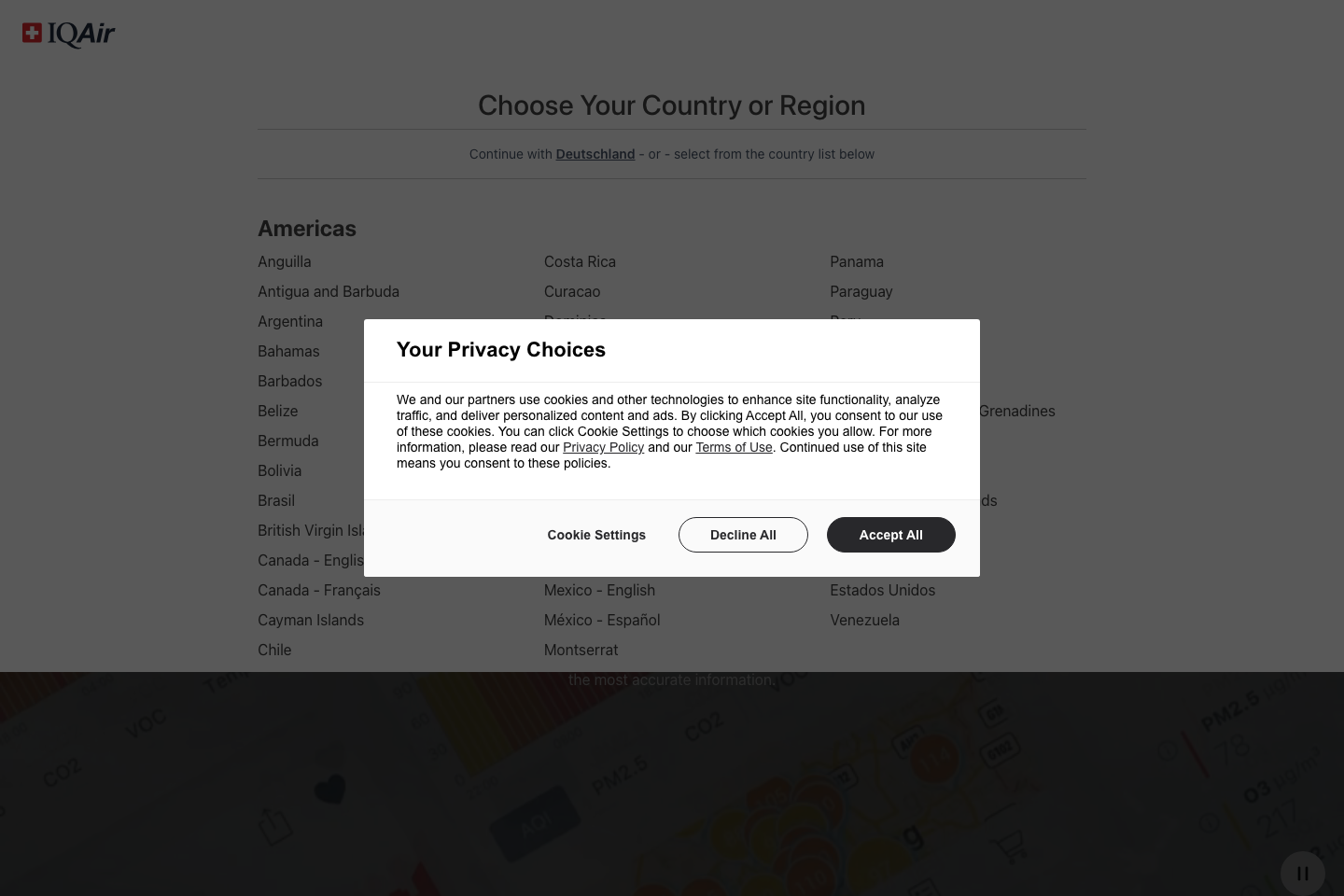 AirVisual documentation page