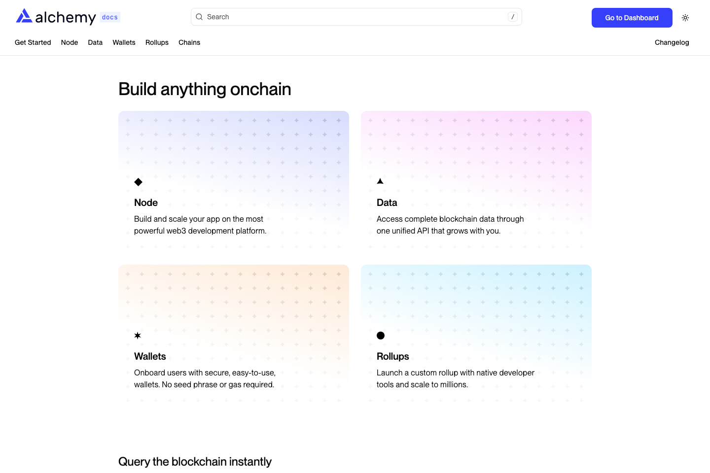 Alchemy documentation page