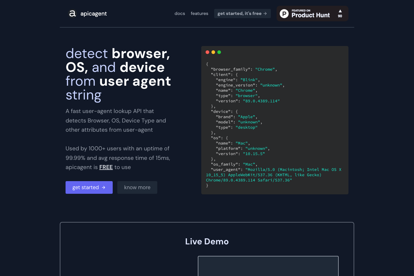 ApicAgent documentation page
