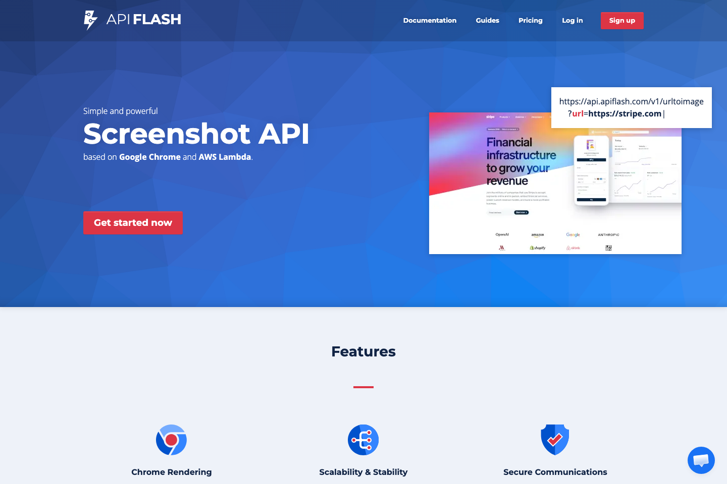 ApiFlash documentation page