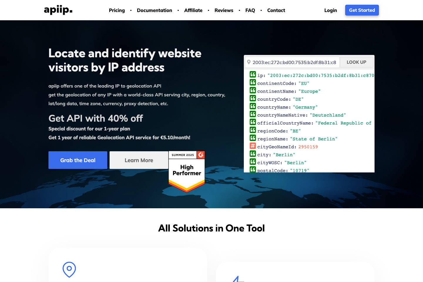 Apiip documentation page