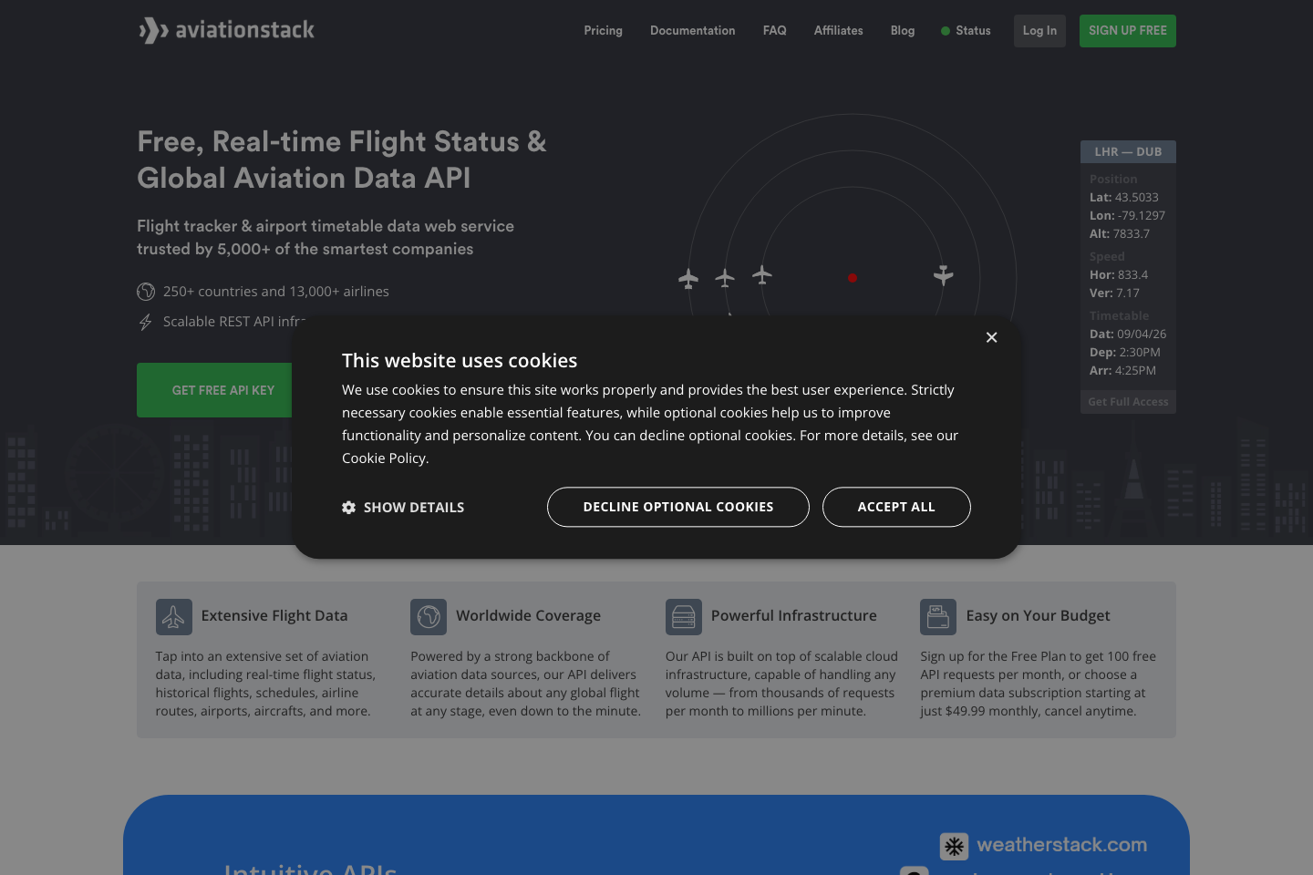 apilayer aviationstack documentation page