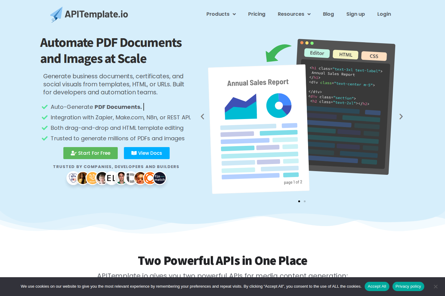 APITemplate.io documentation page