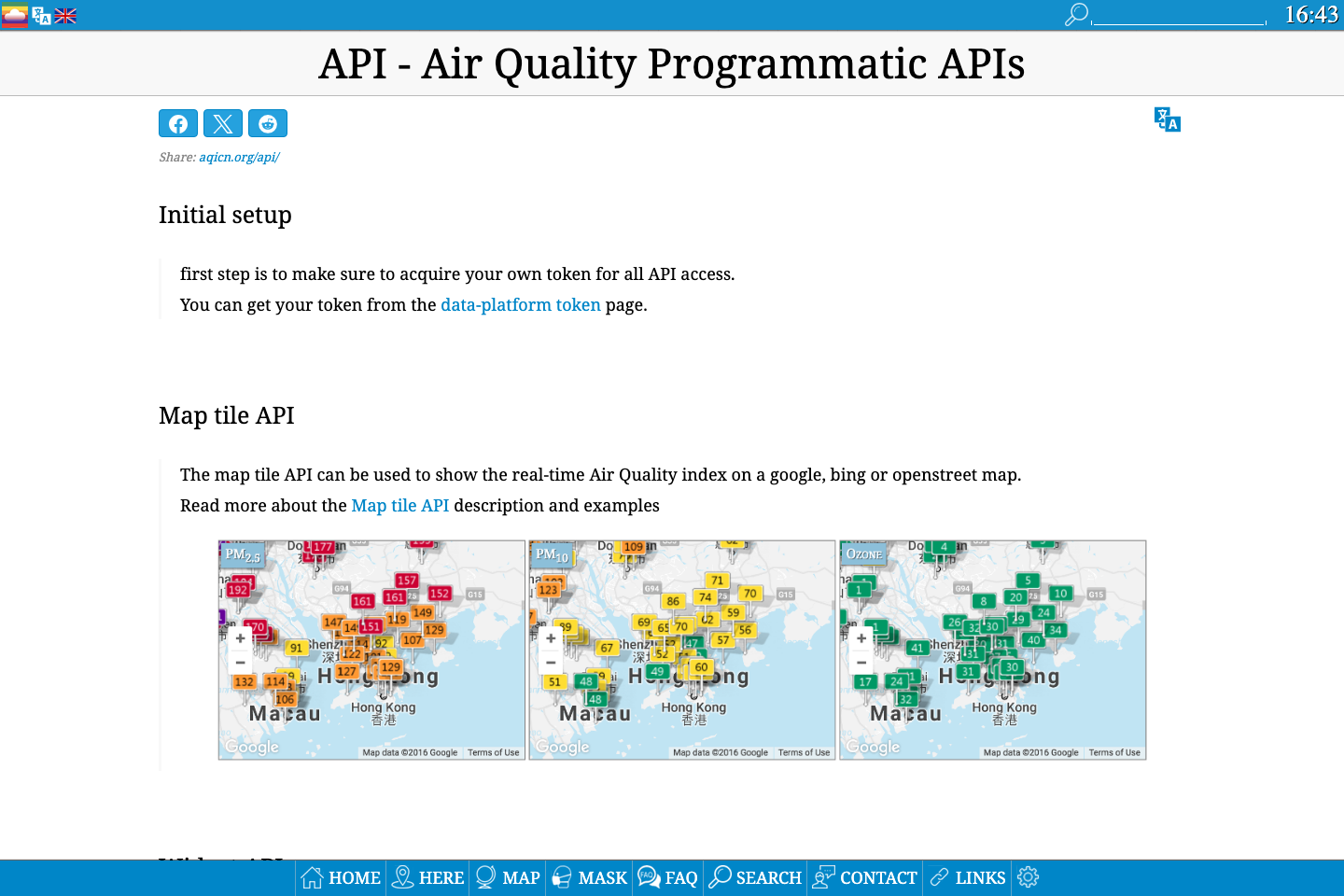 AQICN documentation page