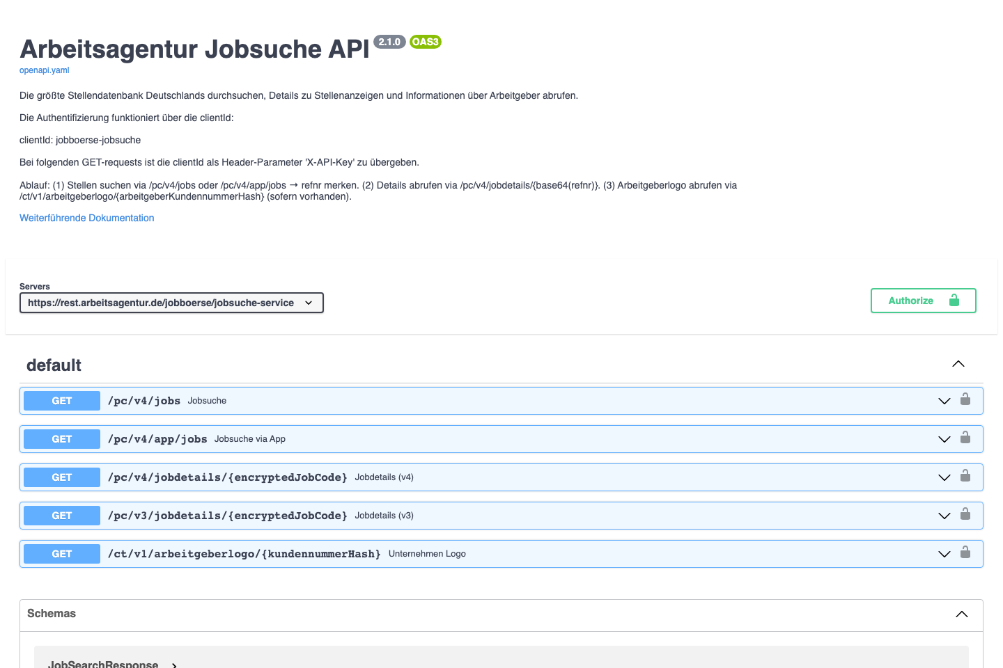 Arbeitsamt documentation page