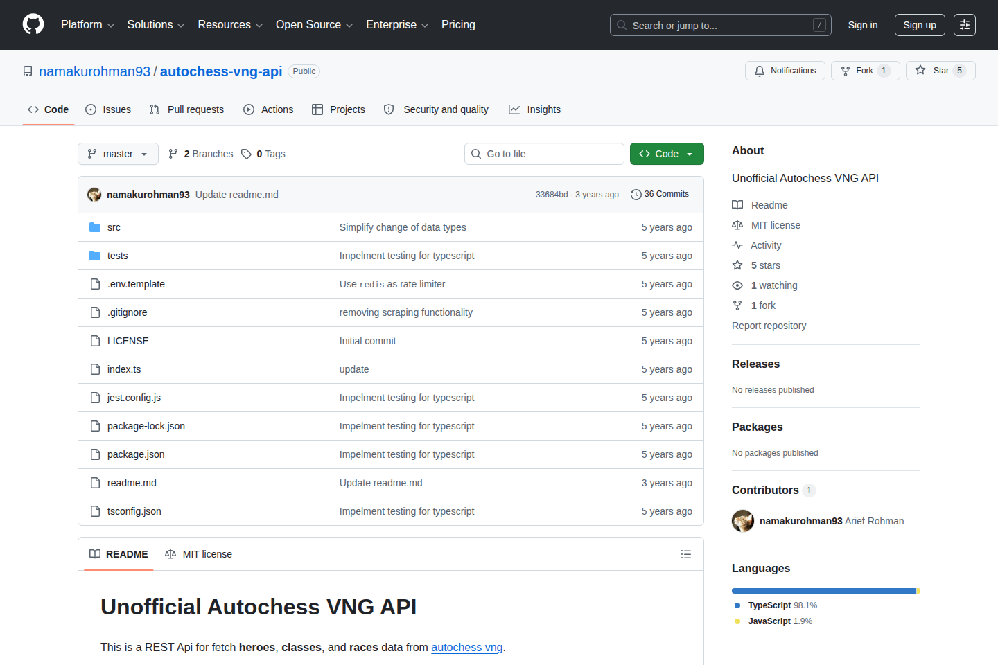 Autochess VNG documentation page