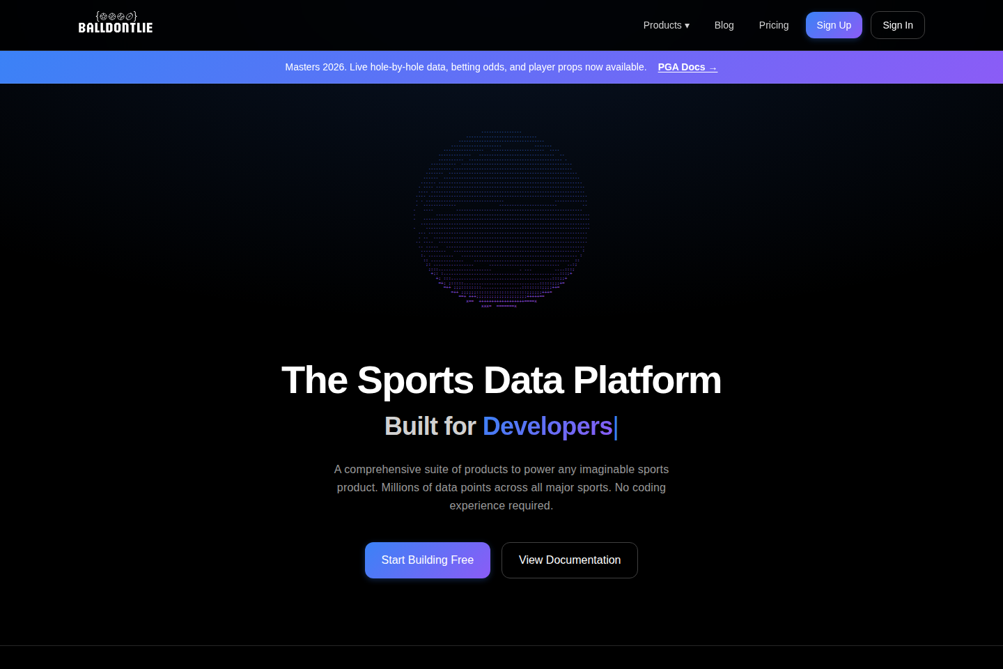 balldontlie documentation page