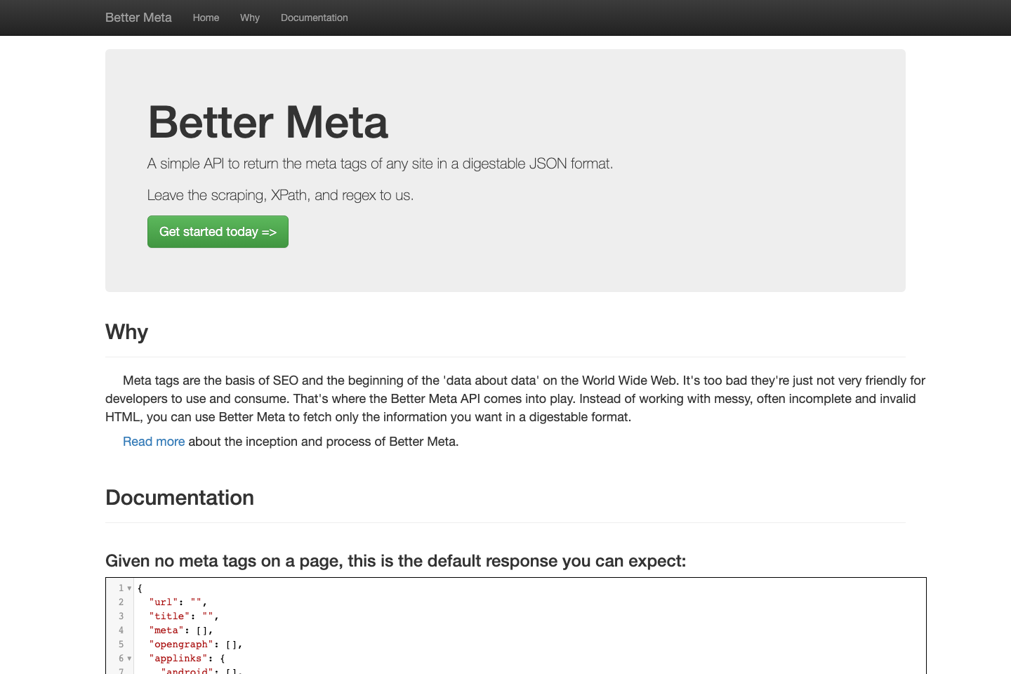 BetterMeta documentation page