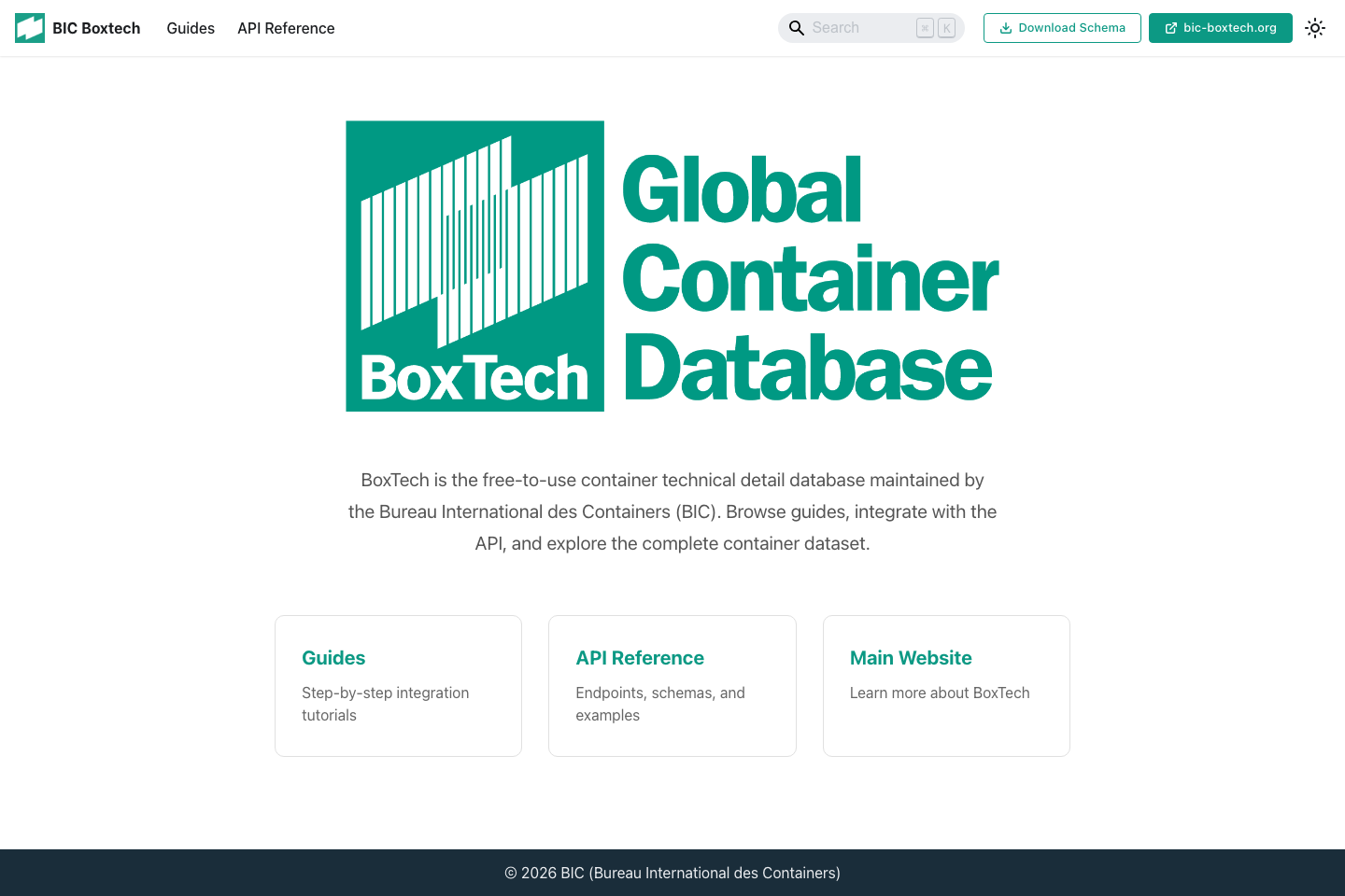 BIC-Boxtech documentation page