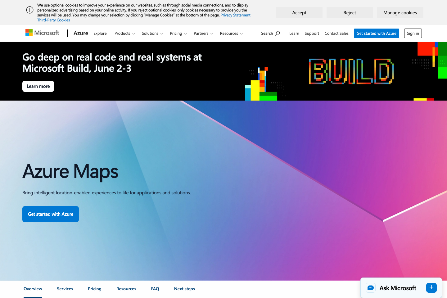 Bing Maps documentation page