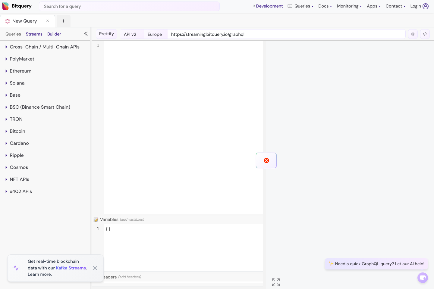 Bitquery documentation page