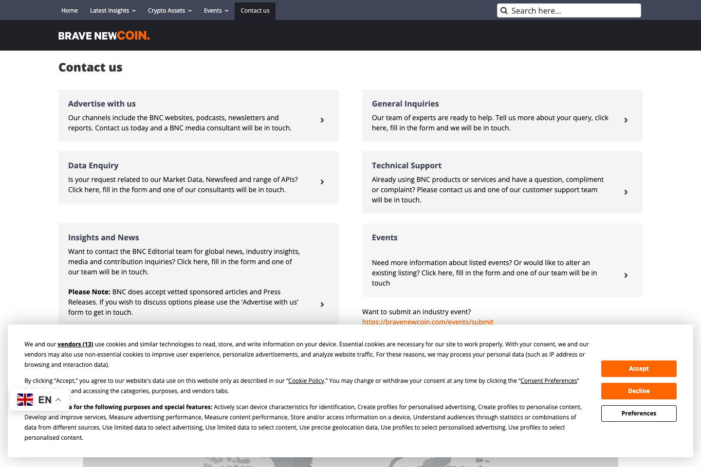 Brave NewCoin documentation page