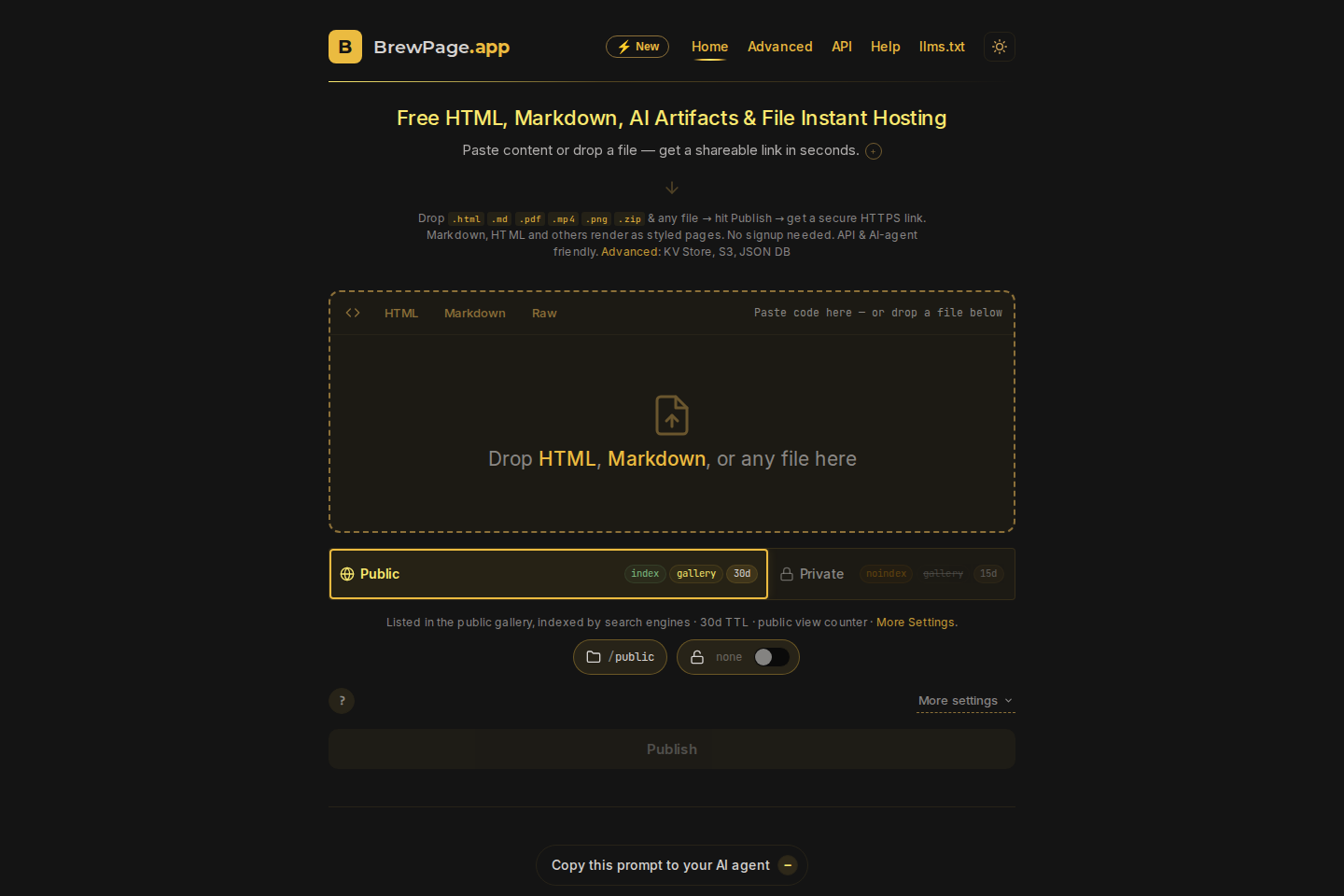 BrewPage documentation page