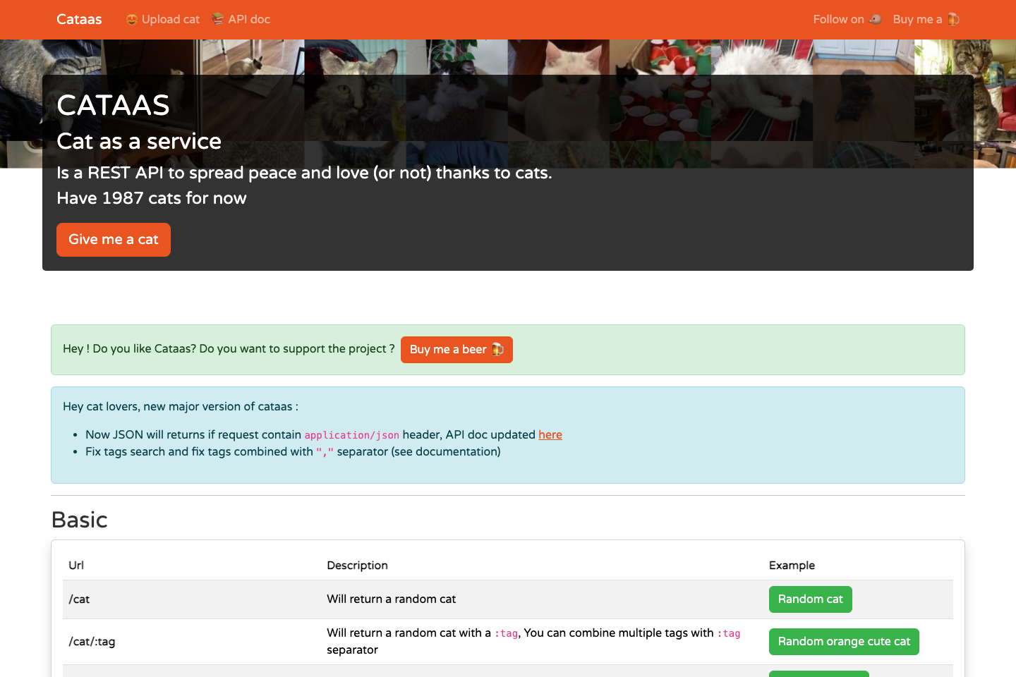 Cataas documentation page