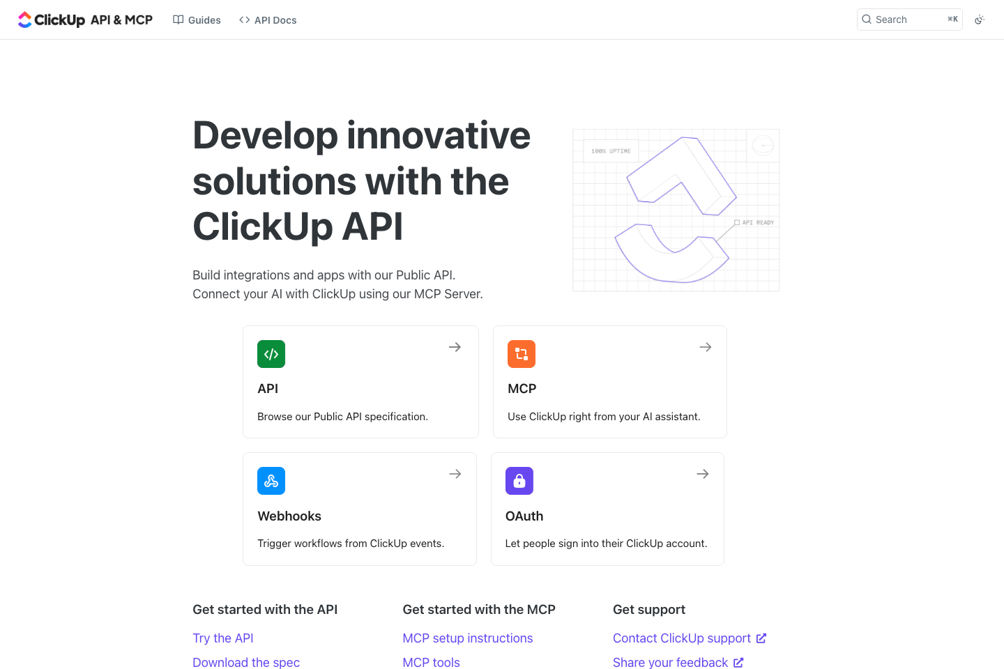 ClickUp documentation page