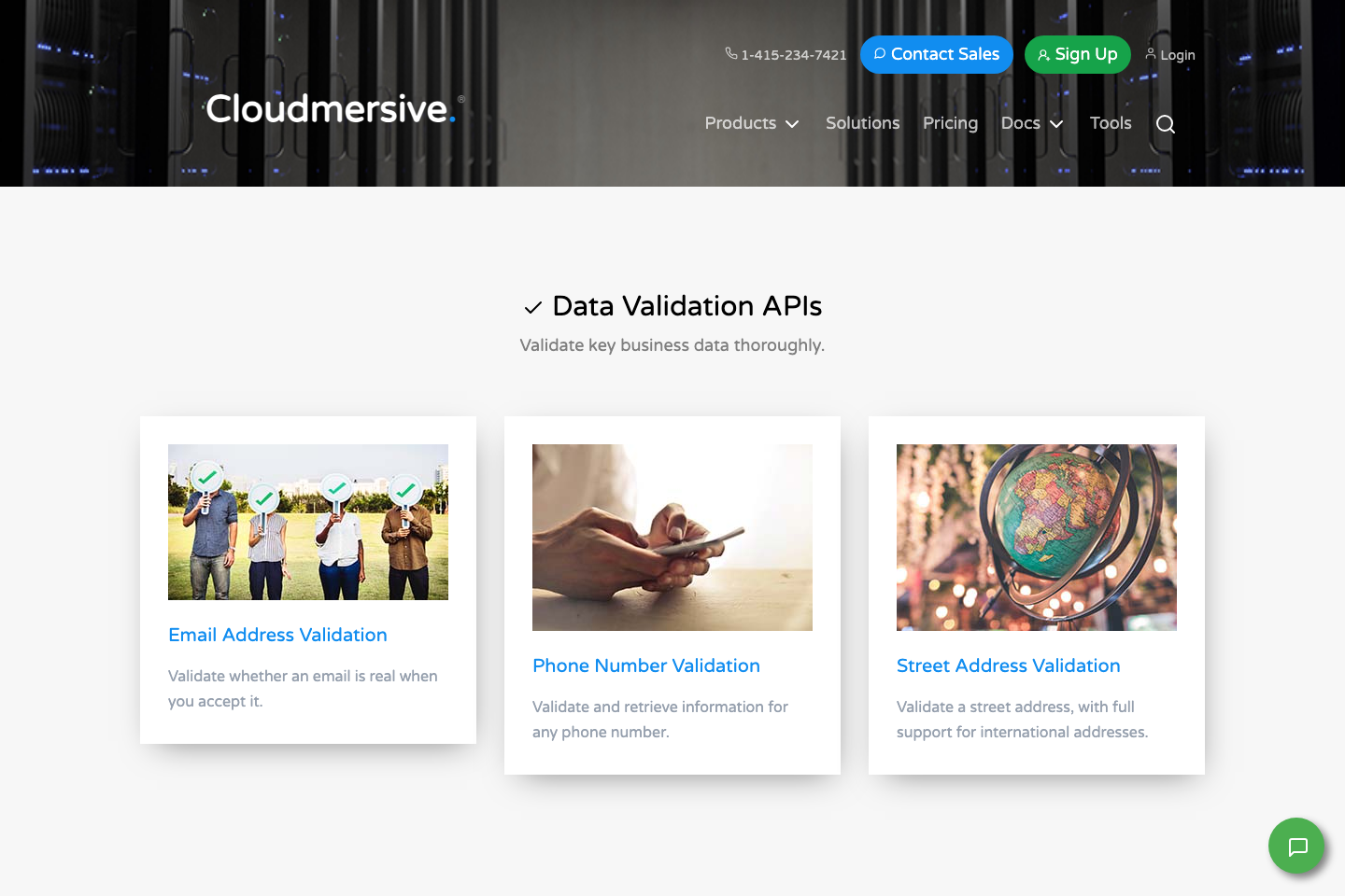 Cloudmersive Validate documentation page