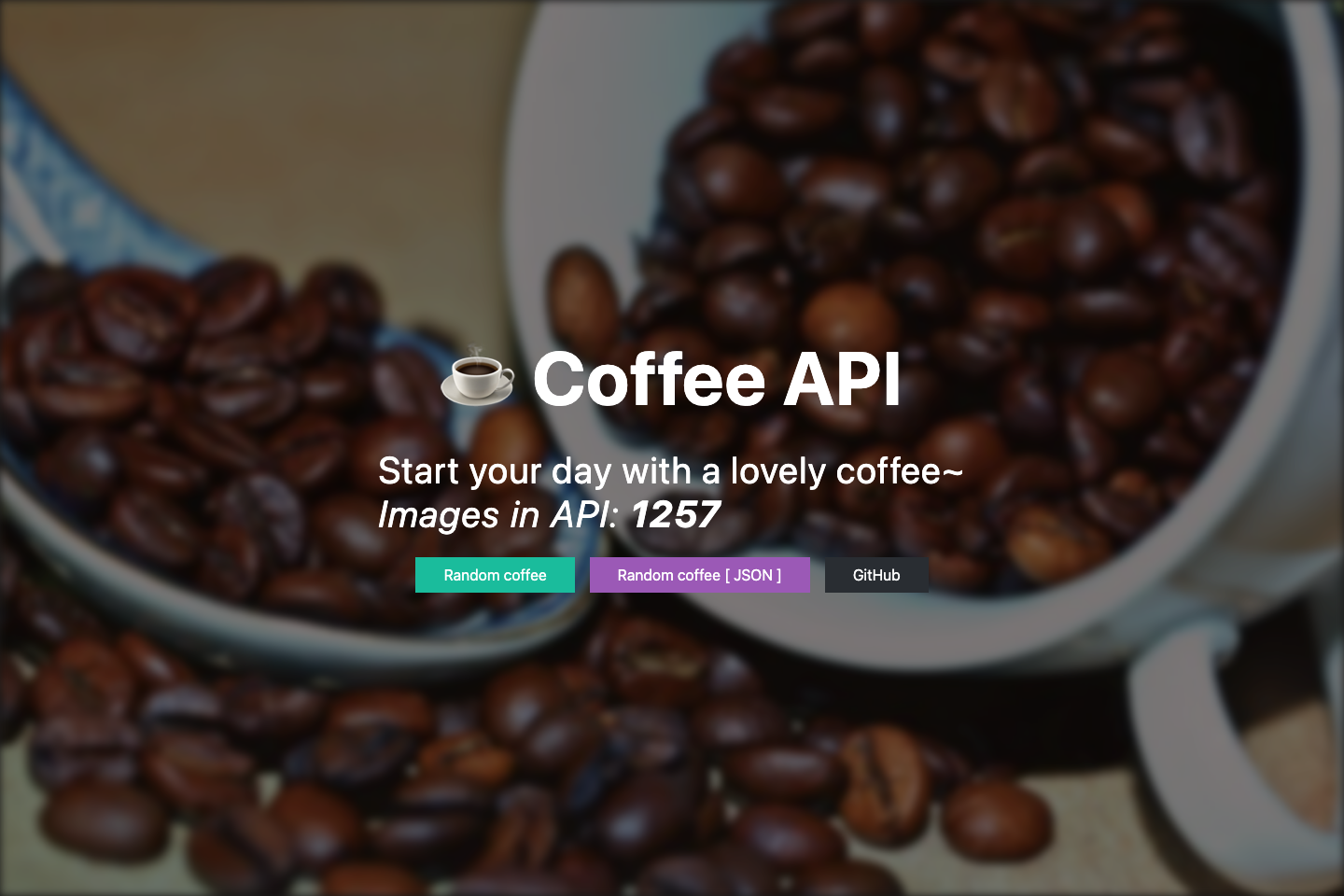 Coffee documentation page