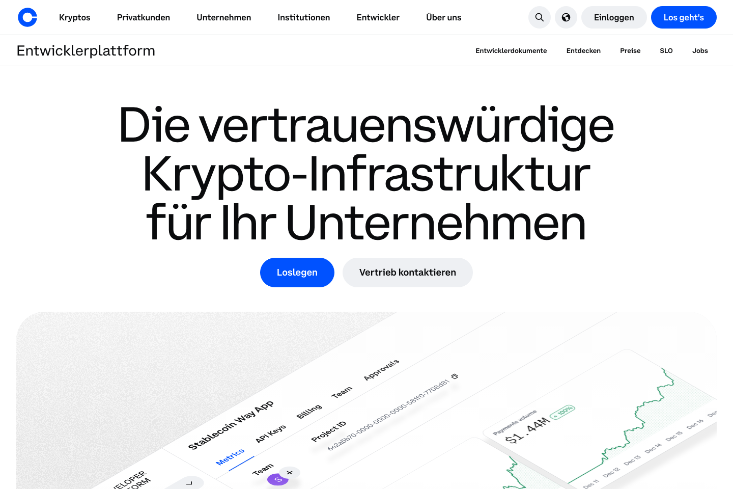 Coinbase documentation page