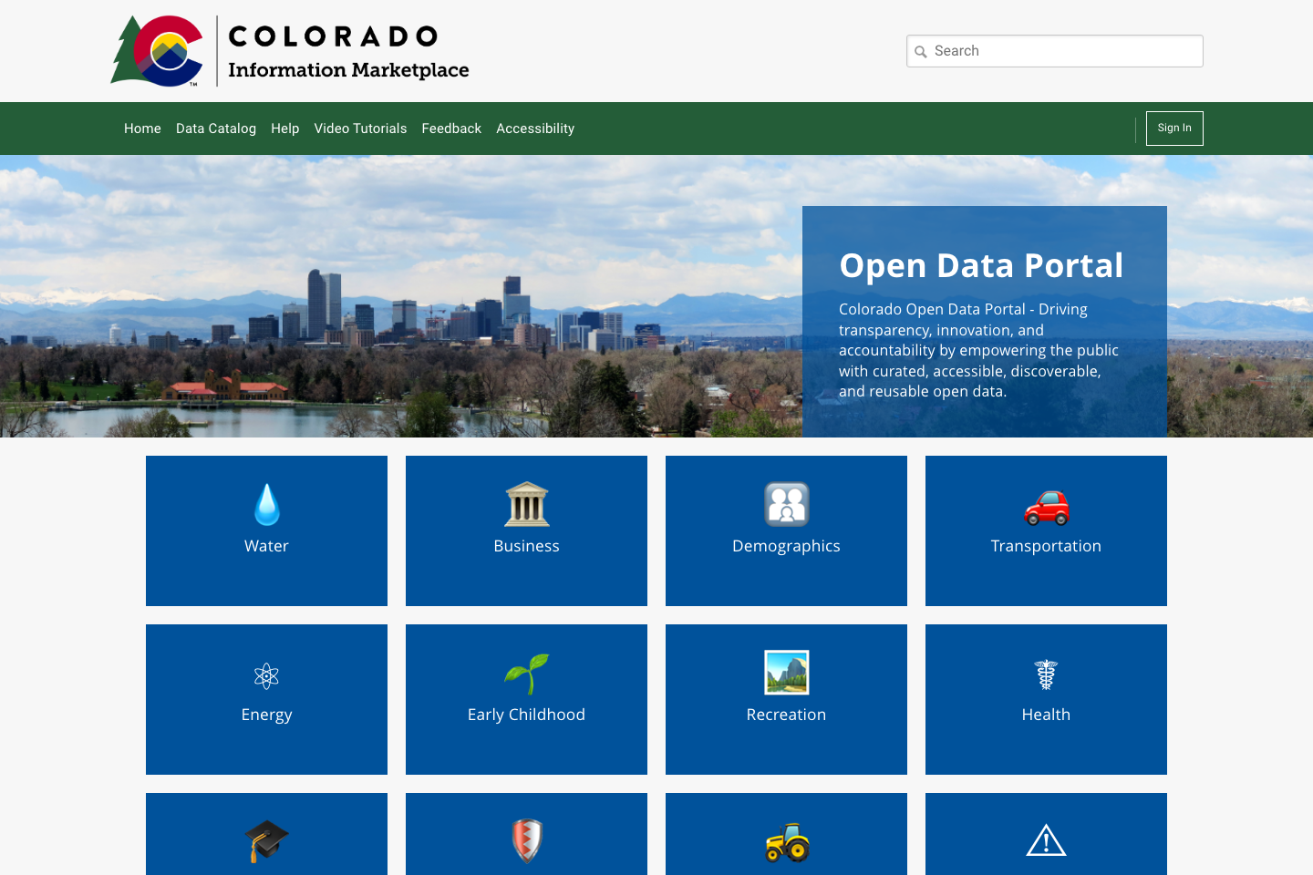 Colorado Information Marketplace documentation page