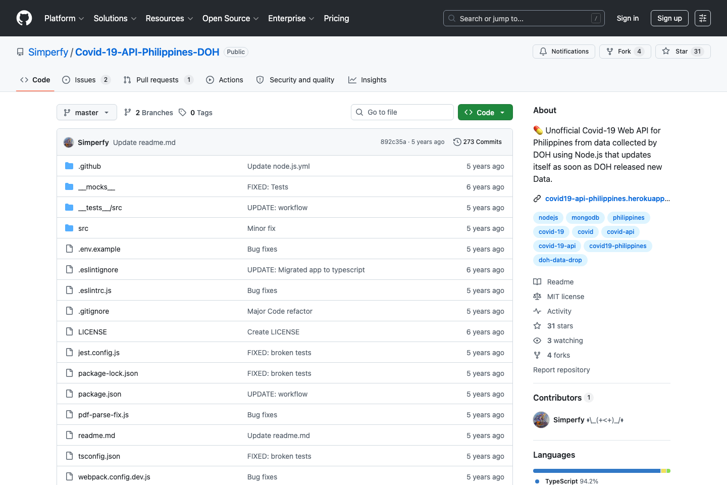 Covid-19 Philippines documentation page