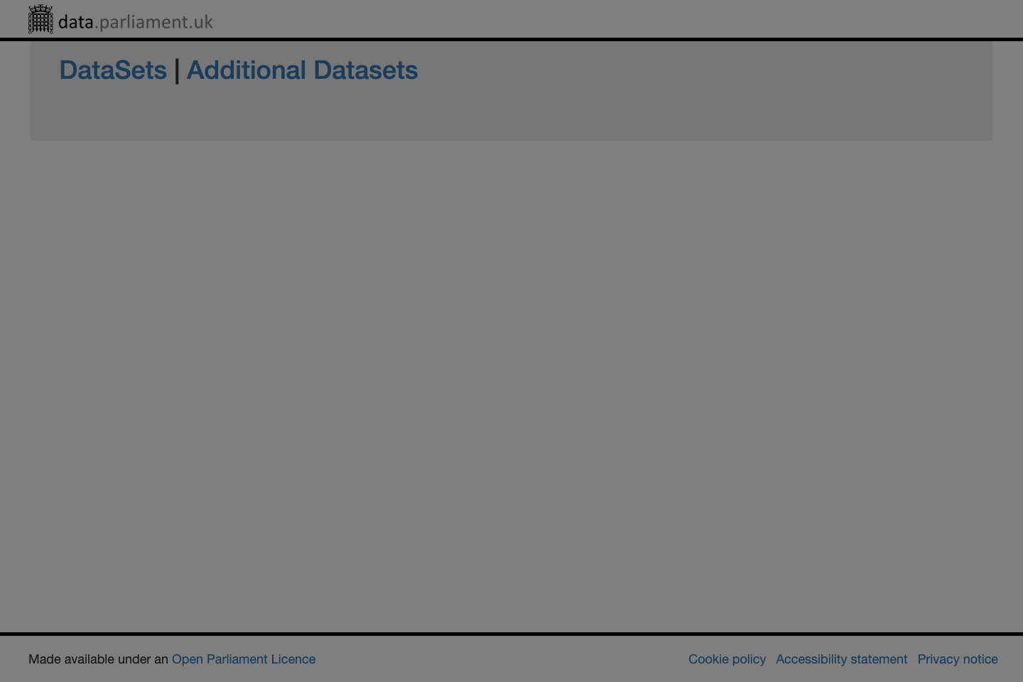 Data.parliament.uk documentation page