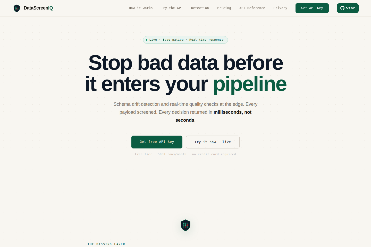 DataScreenIQ documentation page