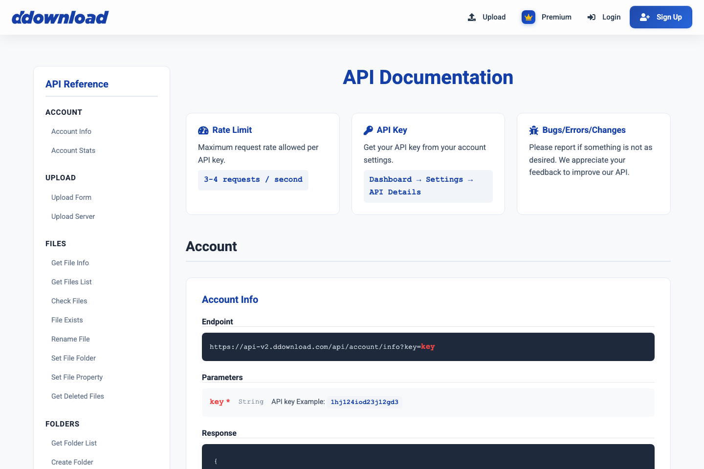 ddownload documentation page