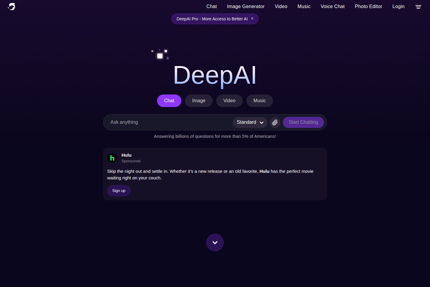 DeepAI documentation page