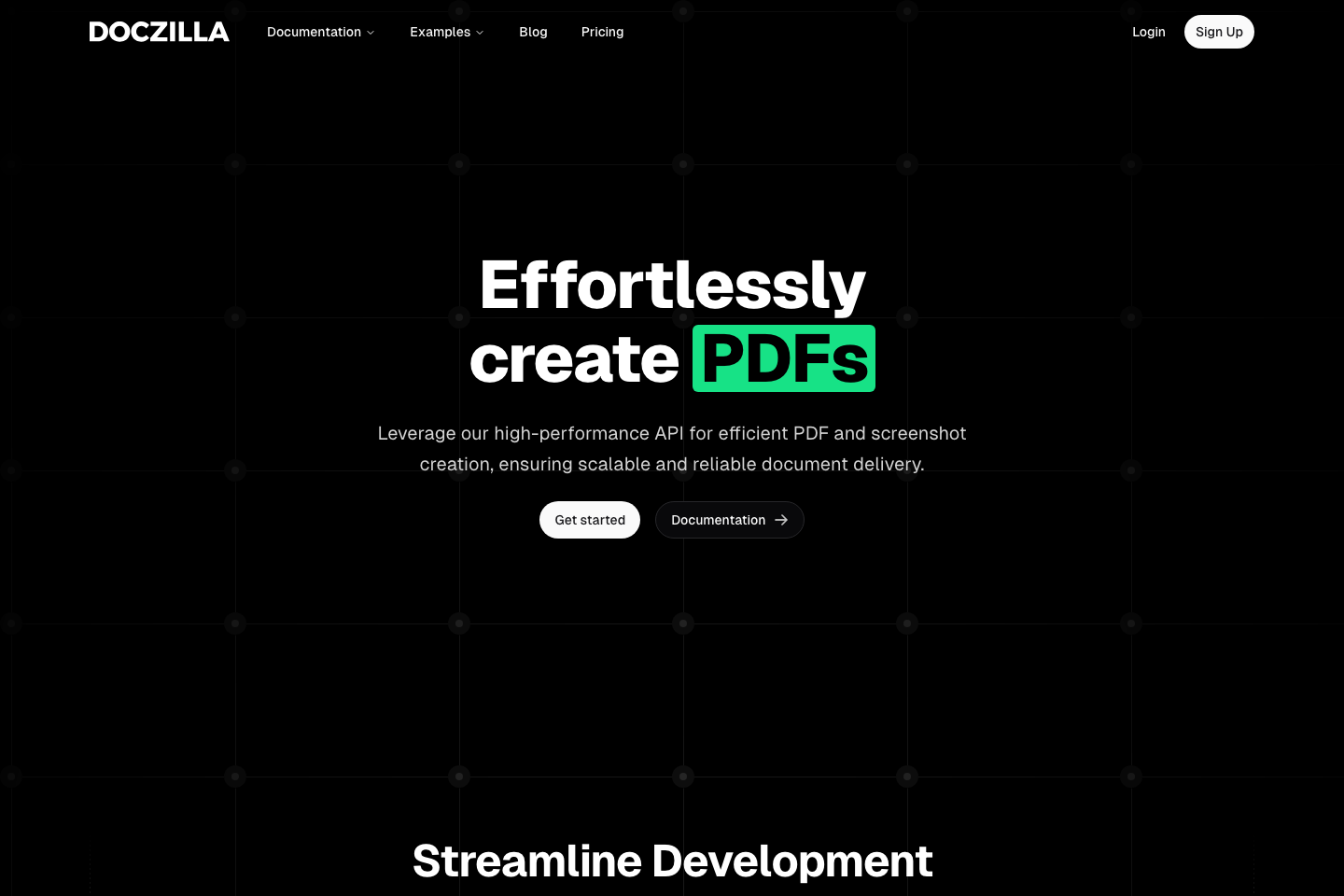 Doczillla documentation page