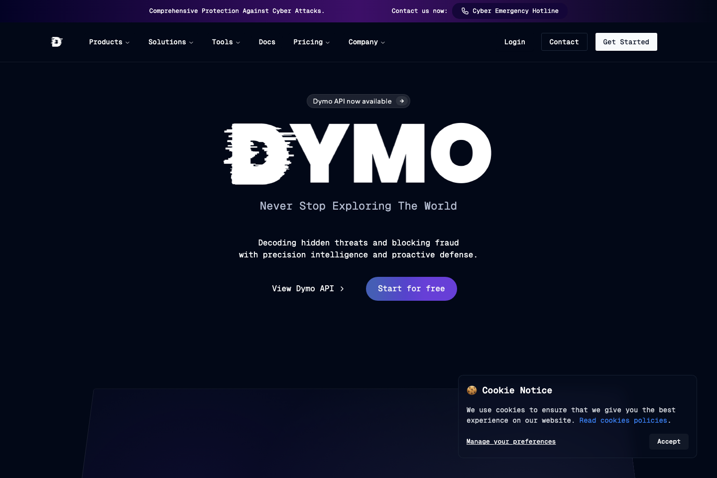 Dymo API documentation page