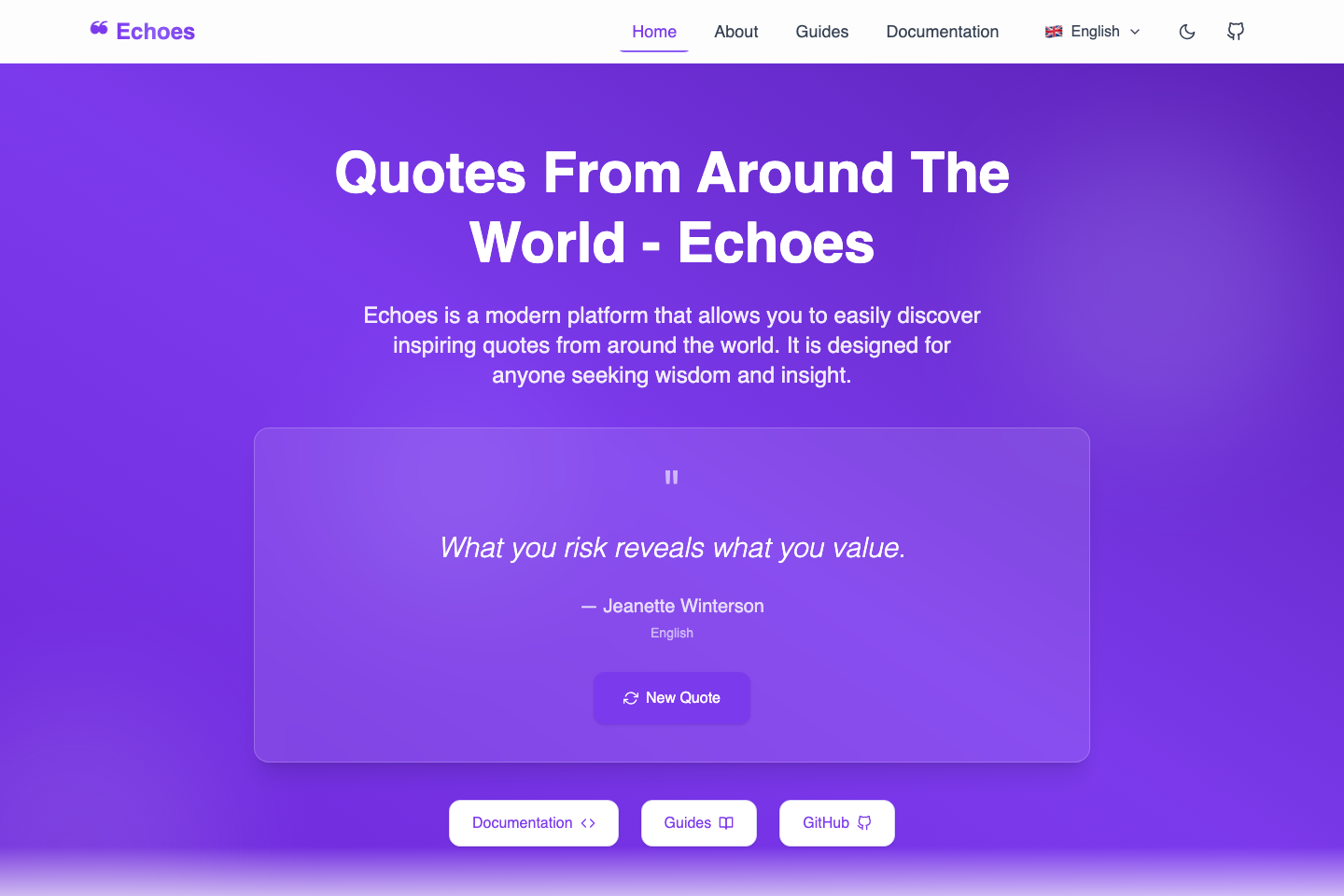 Echoes documentation page