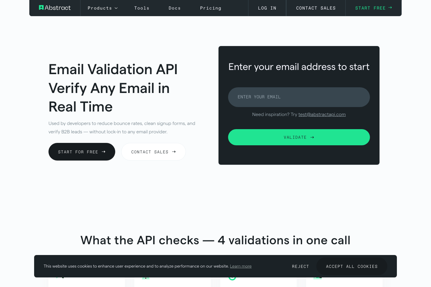 Email Validation documentation page