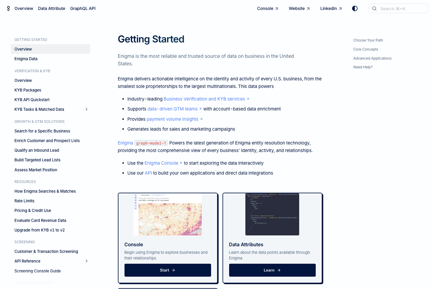 Enigma Public documentation page