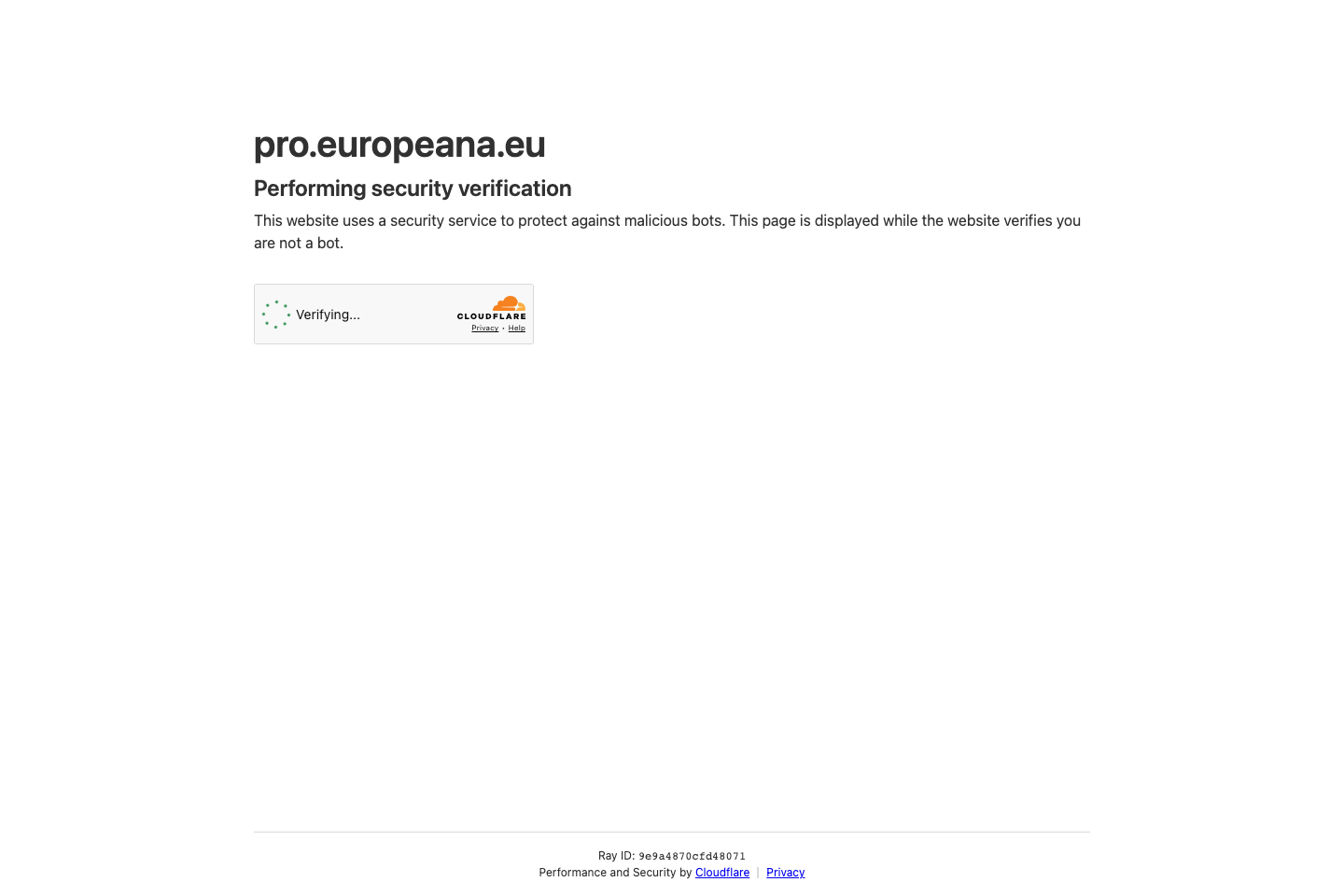 Europeana documentation page