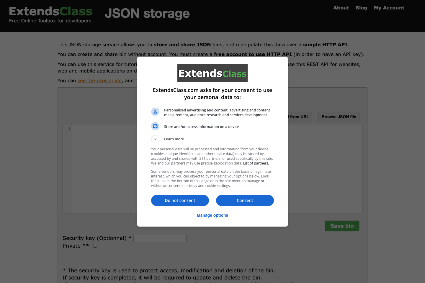 ExtendsClass documentation page