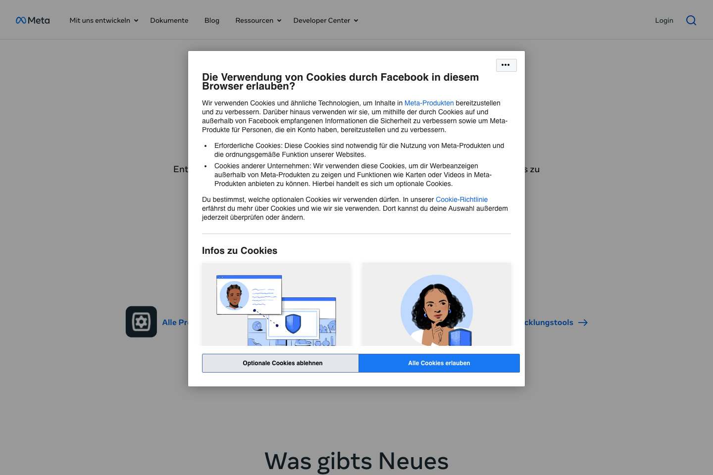 Facebook documentation page