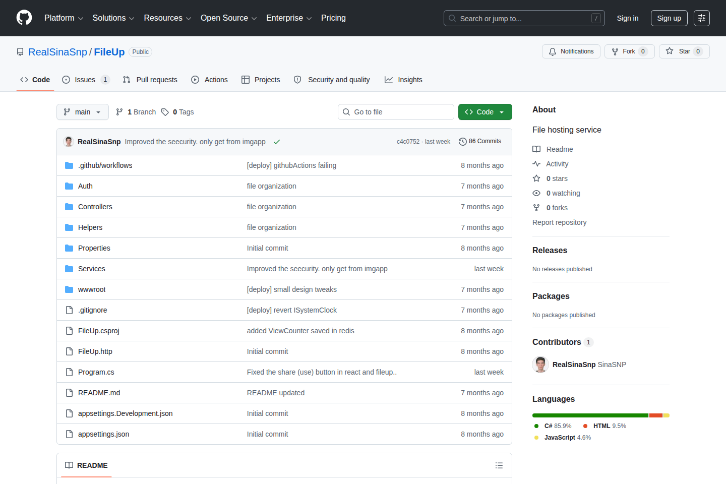 FileUp documentation page