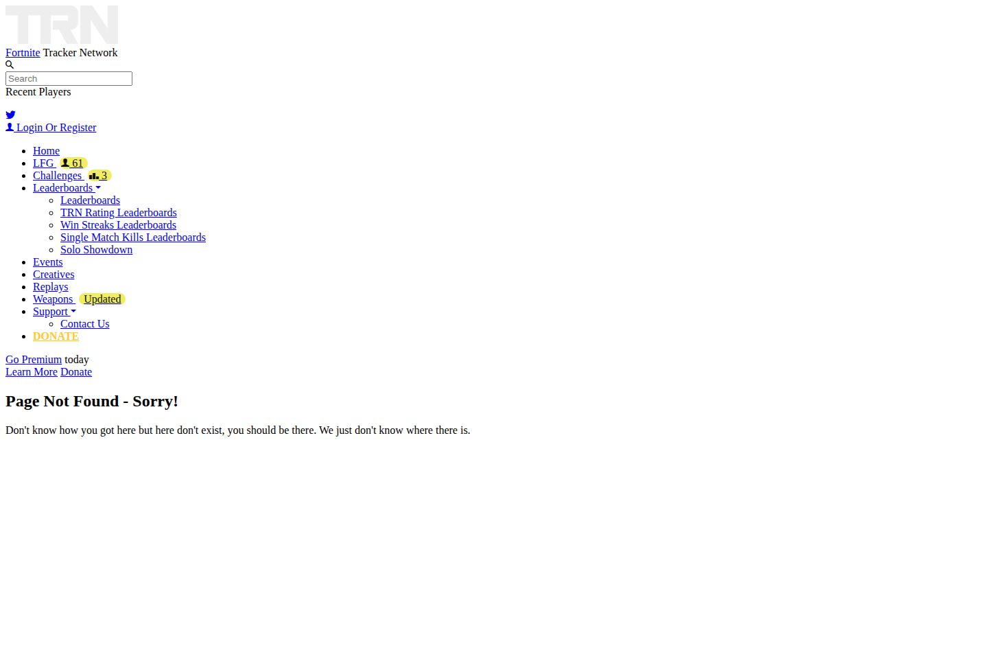 Fortnite documentation page