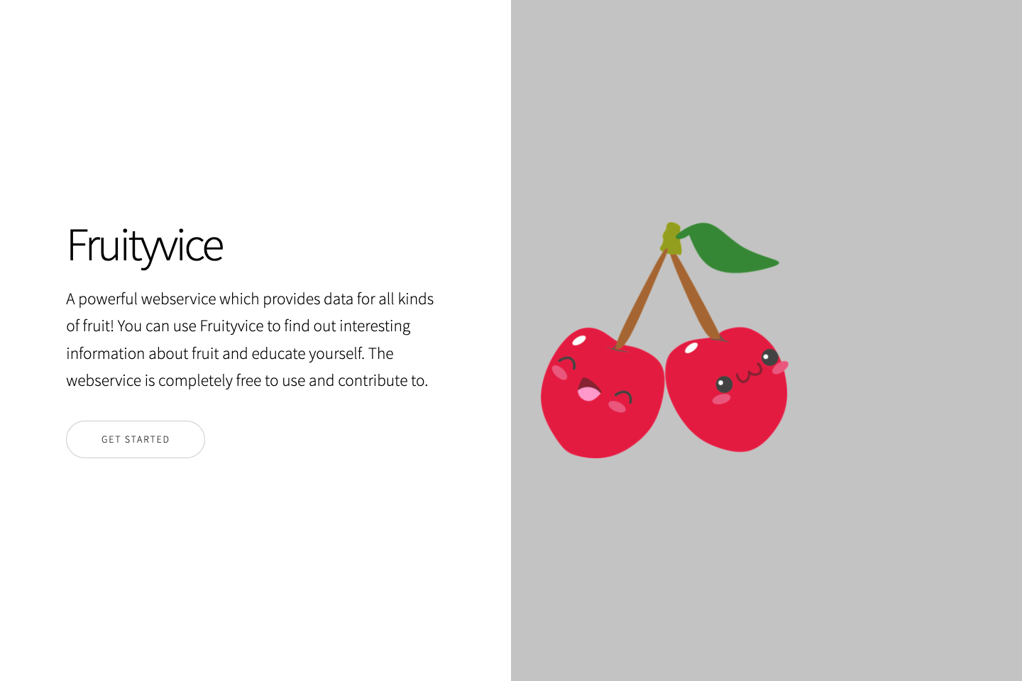 Fruityvice documentation page