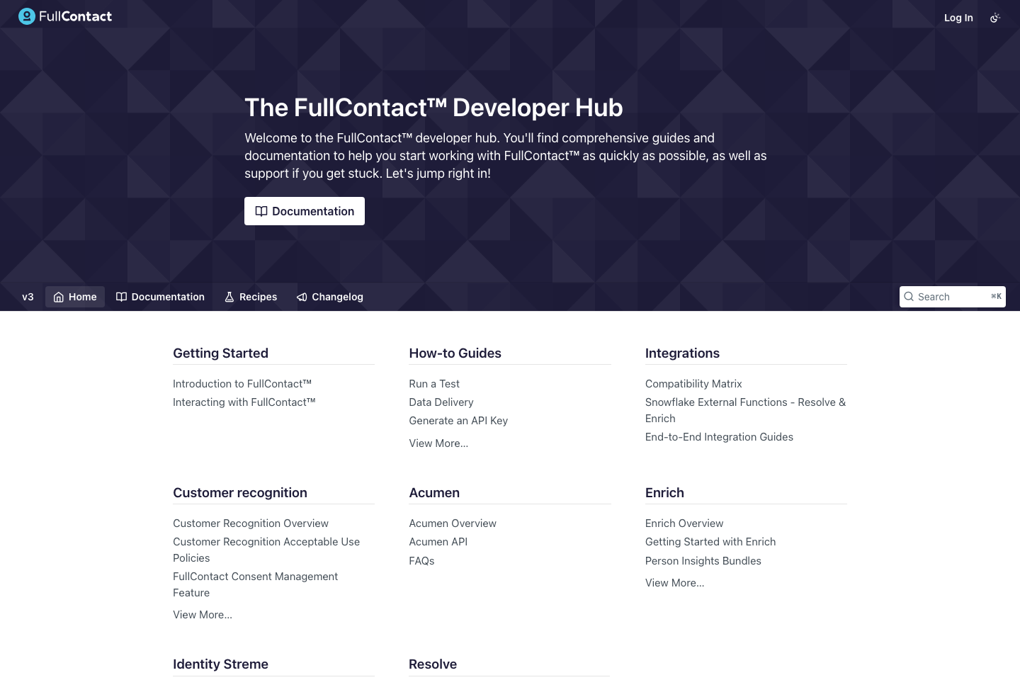 Full Contact documentation page