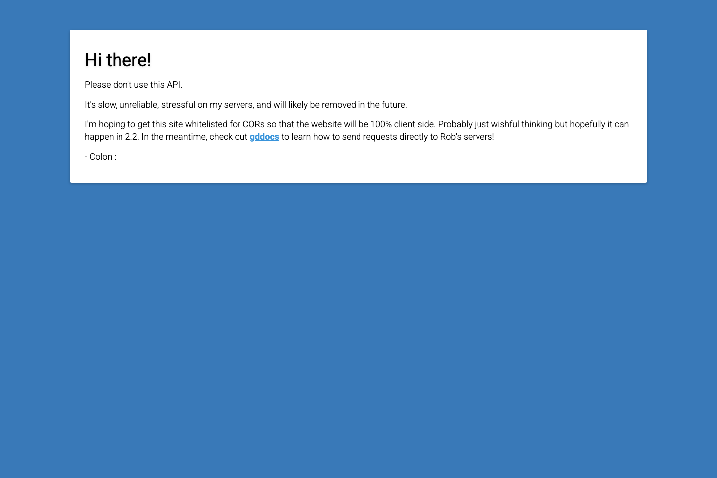 GDBrowser documentation page