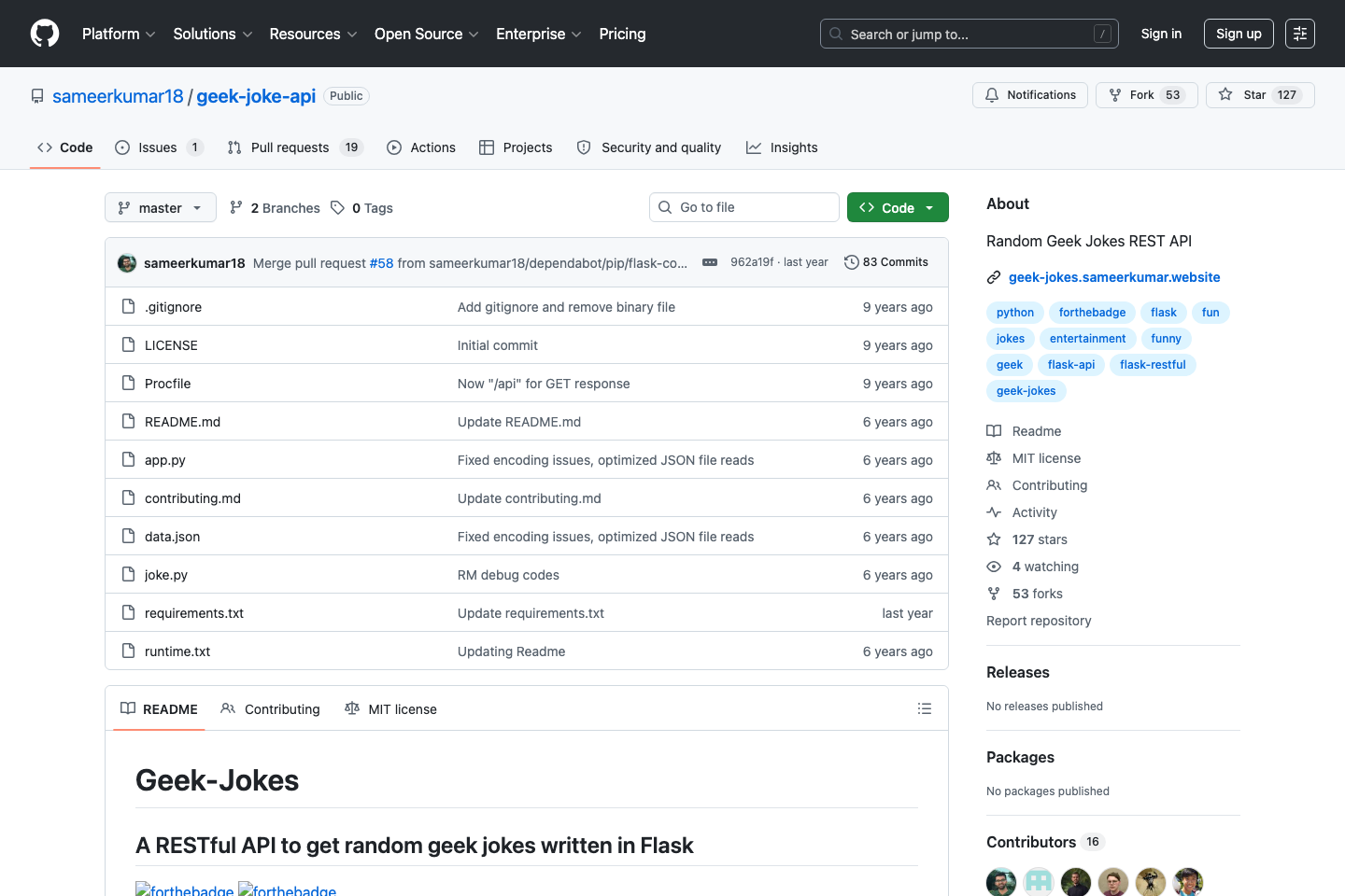 Geek-Jokes documentation page