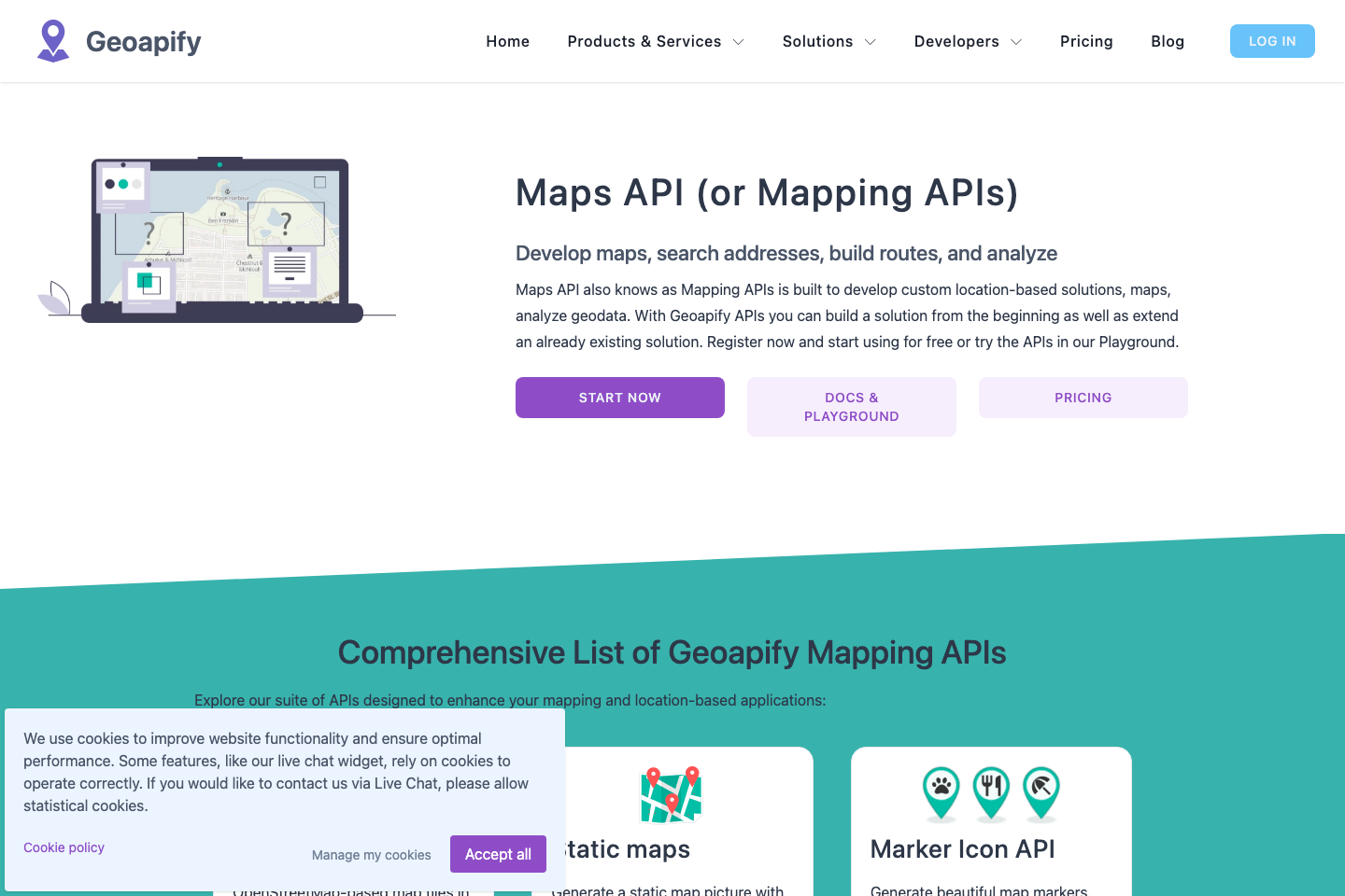 Geoapify documentation page