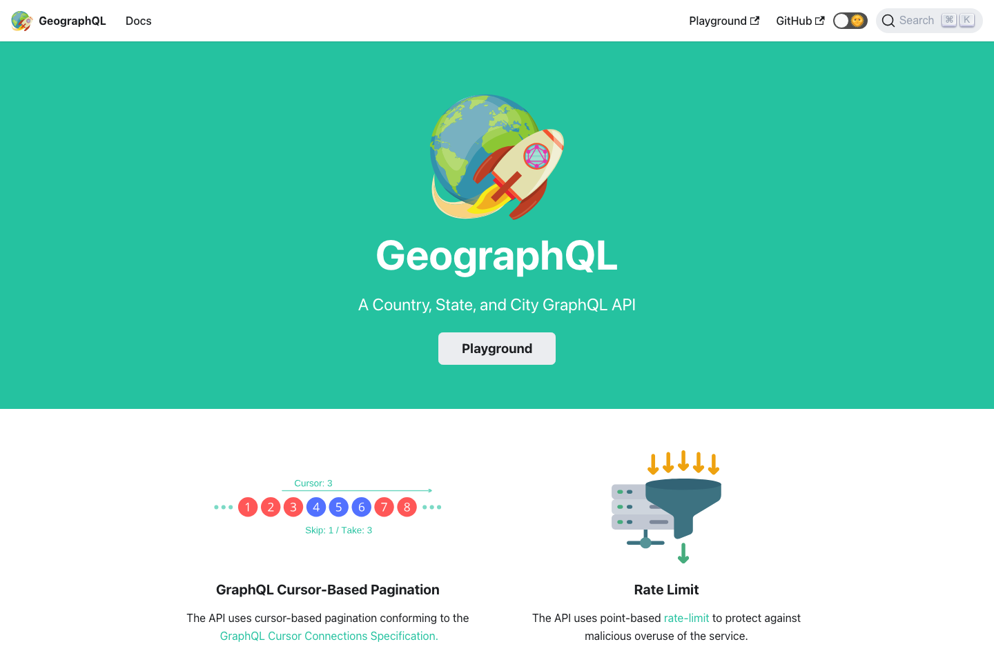 GeographQL documentation page