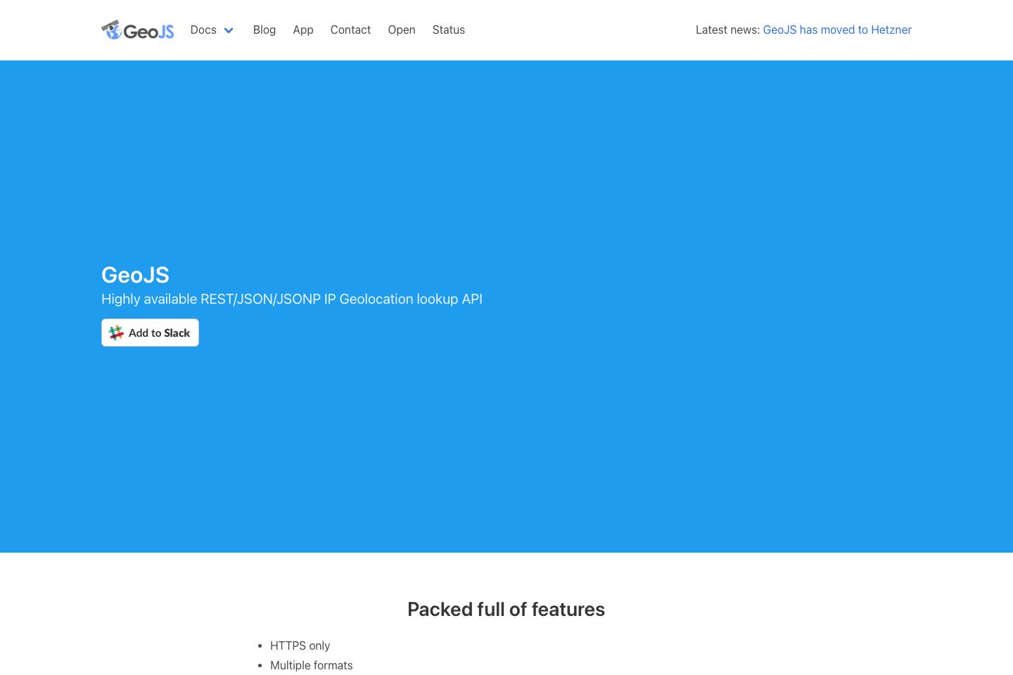 GeoJS documentation page