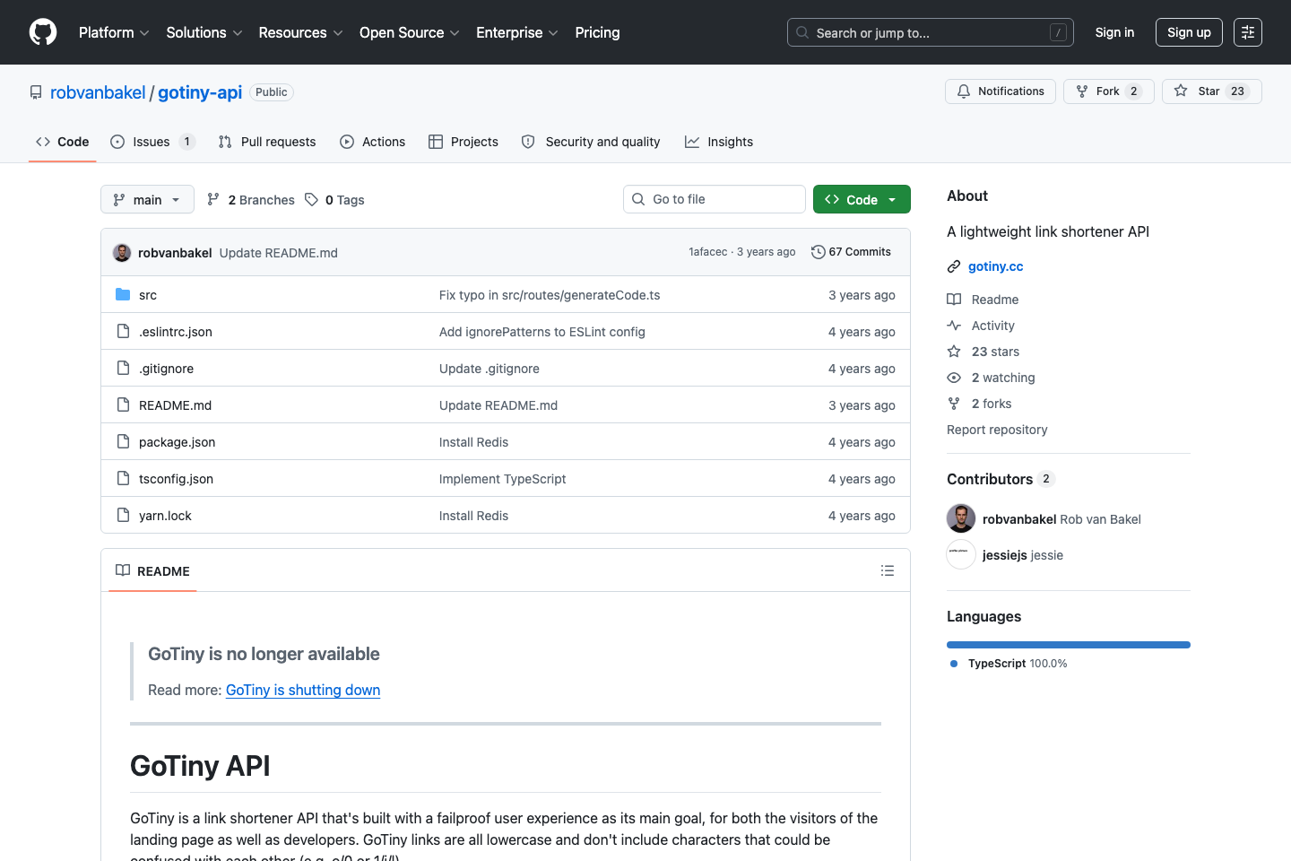GoTiny documentation page