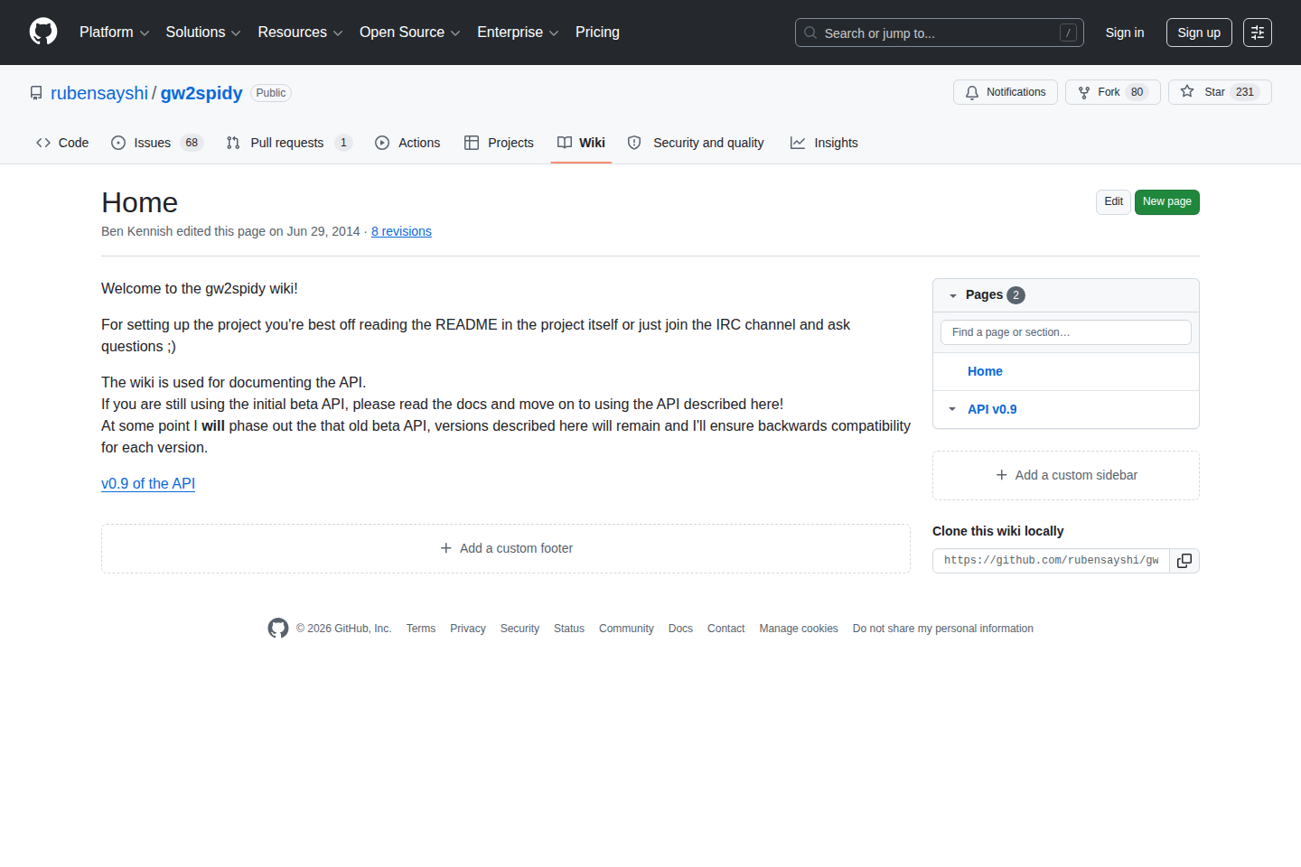 GW2Spidy documentation page