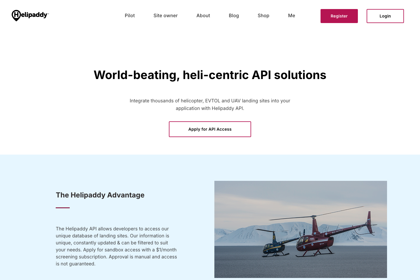 Helipaddy sites documentation page