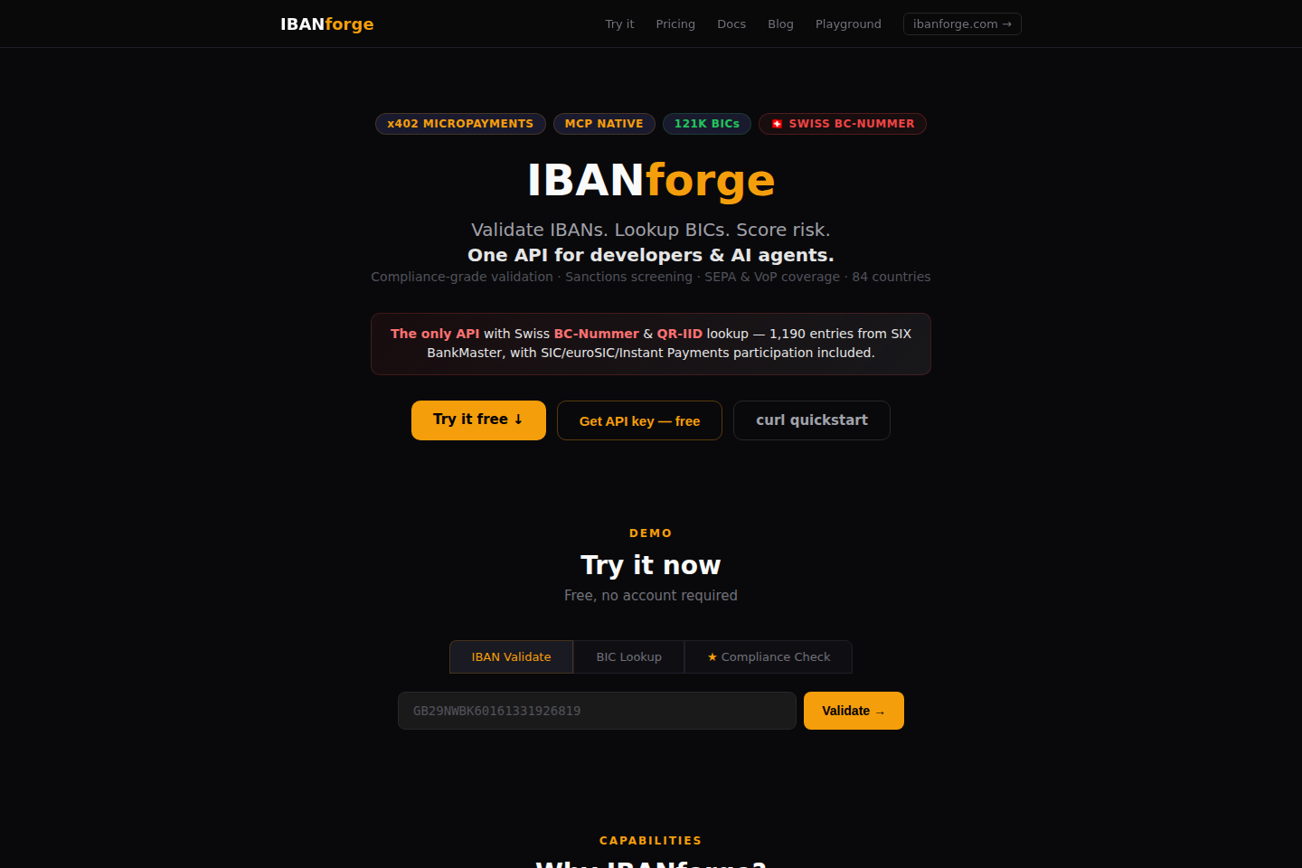 IBANforge documentation page