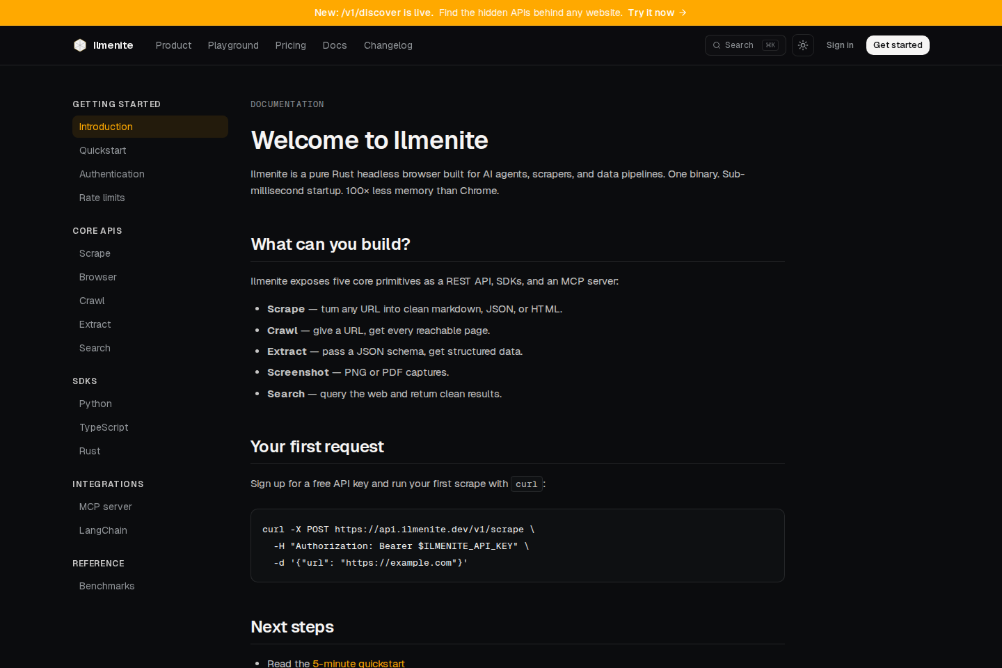 Ilmenite documentation page